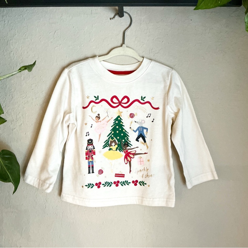 KIDS: Holiday Time Ballet Nutcracker Christmas Long Sleeve Shirt